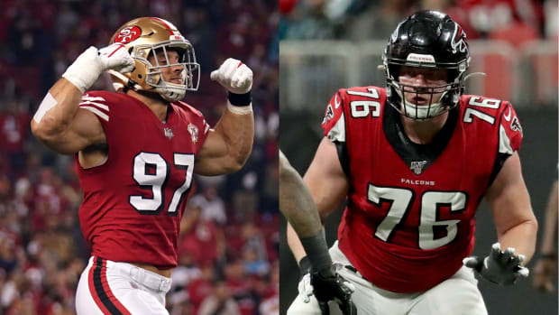 Nick Bosa vs. Kaleb McGary